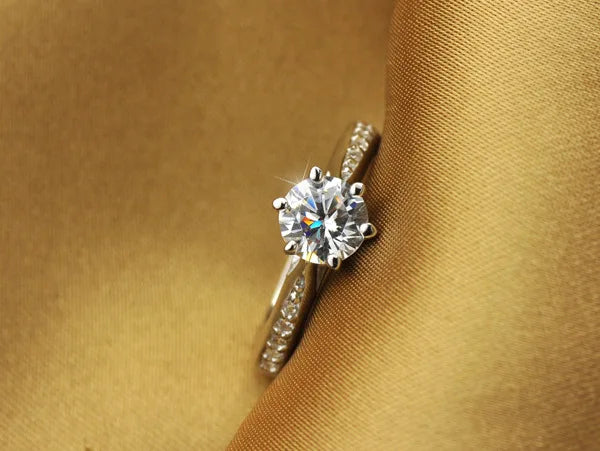 Elegant Silver Engagement Ring
